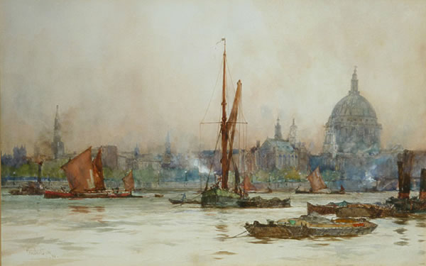 River Thames by Charles Dixon 